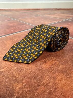 Zegna ‘Gold Coins’ 100% Silk Tie